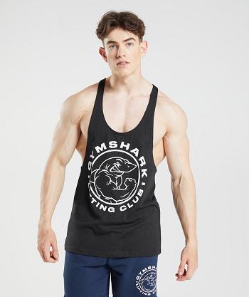 Stringers Męskie Gymshark Legacy Czarne | PL 3745GSO